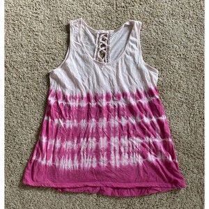 Women's a.n.a Brand Pink Tie Dye Tank Top | Size Medium | Good Condition